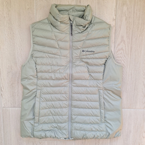 Columbia Omni- Heat reflective heat women's light green puffer vest - size large - Picture 1 of 9